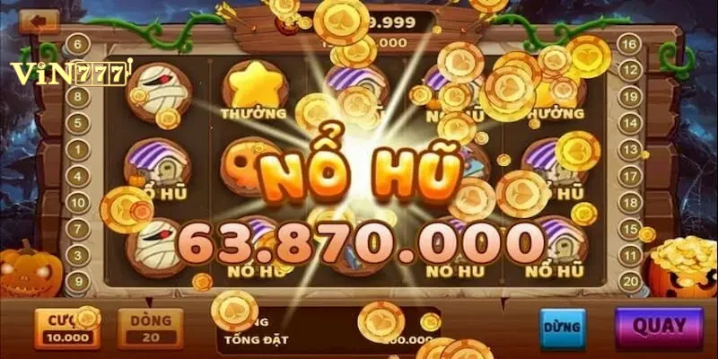 Nổ hũ chọn máy may mắn Vin777: Bí quyết săn hũ lớn 1 Giao diện sảnh game quay hũ trực tuyến với đa dạng các máy quay đổi thưởng